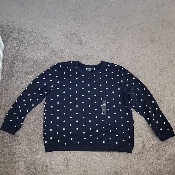 Karen Scott Dot Print Sweatshirt - XL - Picture 1 of 12